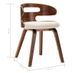 Chaise de salle à manger bois courbé foncé et simili cuir beige Laetitia - Lot de 2 - Photo n°7