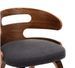 Chaise de salle à manger bois courbé foncé et tissu gris Laetitia - Lot de 2 - Photo n°6
