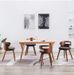 Chaise de salle à manger bois courbé foncé et tissu gris Laetitia - Lot de 4 - Photo n°3