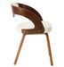 Chaise de salle à manger bois foncé et simili cuir beige Canva - Lot de 2 - Photo n°4