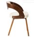 Chaise de salle à manger bois foncé et simili cuir beige Canva - Lot de 4 - Photo n°3