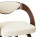 Chaise de salle à manger bois foncé et simili cuir beige Canva - Lot de 4 - Photo n°6