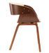 Chaise de salle à manger bois foncé et simili cuir beige Onetop - Photo n°3