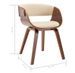 Chaise de salle à manger bois foncé et simili cuir beige Onetop - Photo n°6