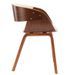 Chaise de salle à manger bois foncé et simili cuir beige Onetop - Lot de 2 - Photo n°4