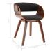 Chaise de salle à manger bois foncé et tissu gris Onetop - Photo n°6