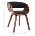 Chaise de salle à manger bois foncé et tissu gris Onetop - Lot de 2 - Photo n°7