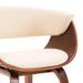 Chaise de salle à manger bois marron courbé et similicuir beige Kobaly - Photo n°5