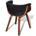 Chaise de salle à manger bois marron courbé et similicuir noir Kobaly- Lot de 2 - Photo n°7