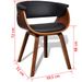 Chaise de salle à manger bois marron courbé et similicuir noir Kobaly- Lot de 2 - Photo n°8