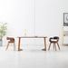 Chaise de salle à manger Gris foncé Tissu et bois courbé - Photo n°2