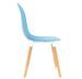 Chaise de salle à manger polypropylène bleu et bois massif clair Creativ - Lot de 2 - Photo n°4