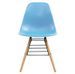 Chaise de salle à manger polypropylène bleu et hêtre clair Presta - Lot de 2 - Photo n°3