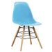 Chaise de salle à manger polypropylène bleu et hêtre clair Presta - Lot de 4 - Photo n°2