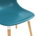 Chaise de salle à manger polypropylène bleu turquoise et bois massif clair Creativ - Lot de 2 - Photo n°6
