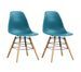 Chaise de salle à manger polypropylène bleu turquoise et hêtre clair Presta - Lot de 2 - Photo n°1