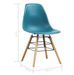 Chaise de salle à manger polypropylène bleu turquoise et hêtre clair Presta - Lot de 2 - Photo n°7