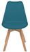 Chaise de salle à manger polypropylène et coussin simili cuir bleu canard Kitoa - Lot de 2 - Photo n°3
