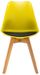 Chaise de salle à manger polypropylène jaune et coussin simili cuir Kitoanoir - Lot de 2 - Photo n°4