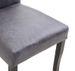 Chaise de salle à manger simili cuir daim gris et bois noir Kelly - Lot de 2 - Photo n°6