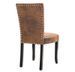 Chaise de salle à manger simili cuir daim marron et bois noir Kelly - Lot de 2 - Photo n°5