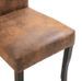 Chaise de salle à manger simili cuir daim marron et bois noir Kelly - Lot de 2 - Photo n°6