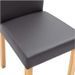 Chaise de salle à manger simili cuir gris et bois clair Hertie - Lot de 2 - Photo n°5