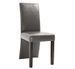 Chaise de salle à manger simili cuir gris et bois noir Conor - Lot de 2 - Photo n°2