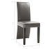 Chaise de salle à manger simili cuir gris et bois noir Conor - Lot de 4 - Photo n°7
