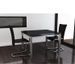 Chaise de salle à manger simili cuir noir et métal chromé Reko - Lot de 2 - Photo n°2