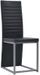 Chaise de salle à manger simili cuir noir et pieds métal gris Lim - Lot de 4 - Photo n°1