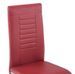 Chaise de salle à manger simili cuir rouge bordeaux et métal chromé Patchou - Lot de 4 - Photo n°7
