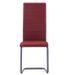 Chaise de salle à manger simili cuir rouge et métal gris Feedy - Lot de 2 - Photo n°3