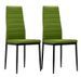 Chaise de salle à manger simili cuir vert et métal noir Melky - Lot de 2 - Photo n°1