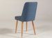 Chaise de salle à manger tissu bleu et bois de pin naturel Mareva - Photo n°2