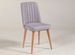 Chaise de salle à manger tissu gris et bois de pin naturel Mareva - Photo n°1