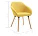 Chaise de salle à manger tissu jaune et hêtre massif clair Packie - Lot de 2 - Photo n°8