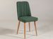 Chaise de salle à manger tissu vert et bois de pin naturel Mareva - Photo n°1