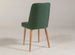 Chaise de salle à manger tissu vert et bois de pin naturel Mareva - Photo n°2