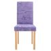 Chaise de salle à manger tissu violet et bois clair Hertie - Lot de 2 - Photo n°2