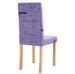Chaise de salle à manger tissu violet et bois clair Hertie - Lot de 2 - Photo n°3
