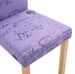 Chaise de salle à manger tissu violet et bois clair Hertie - Lot de 2 - Photo n°7