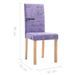 Chaise de salle à manger tissu violet et bois clair Hertie - Lot de 2 - Photo n°8