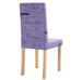 Chaise de salle à manger tissu violet et bois clair Hertie - Lot de 4 - Photo n°3