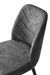 Chaise de salle à manger velours gris et bois noir Kinda - Lot de 2 - Photo n°4