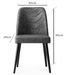 Chaise de salle à manger velours gris et bois noir Kinda - Lot de 2 - Photo n°6
