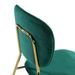 Chaise de salle à manger velours vert et pieds métal doré Lyam - Photo n°4