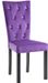 Chaise de salle à manger Velours Violet et pieds bois noir Karmen - Lot de 4 - Photo n°2