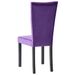 Chaise de salle à manger Velours Violet et pieds bois noir Karmen - Lot de 4 - Photo n°7