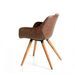 Chaise design bois massif de frêne et simili cuir capitonné Kida - Lot de 2 - Photo n°4